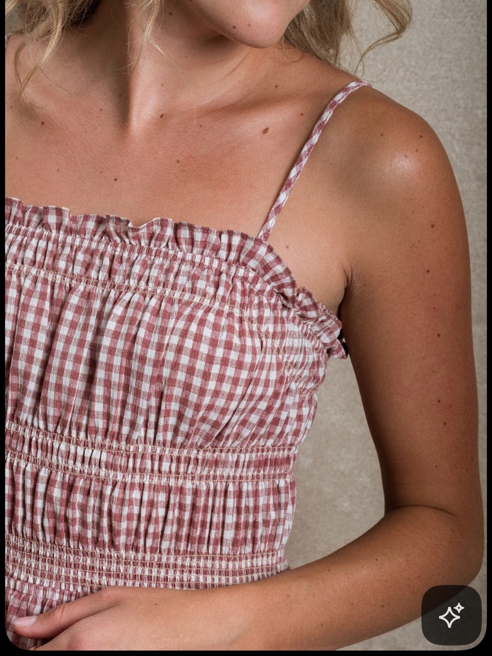 Neuflora Everly Dress Cranberry Gingham - Picture 3 of 3